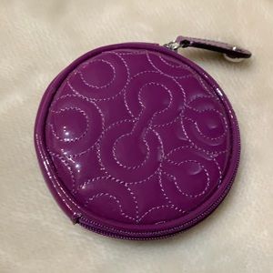 COPY - Small purple Coach “C” pattern coin purse